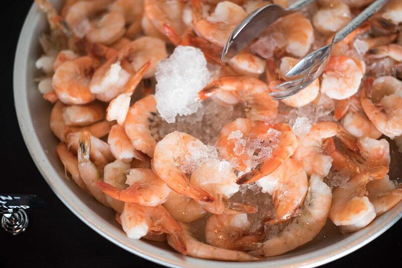 Clam Bake Shrimps on ice provided by Alley Cat Oyster Bar