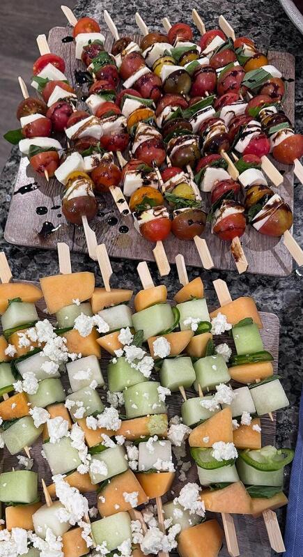 Kabobs catered by Alley Cat Oyster Bar
