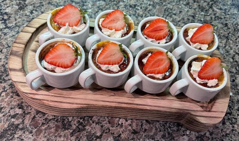 Creme Brulee provided by Alley Cat Oyster Bar